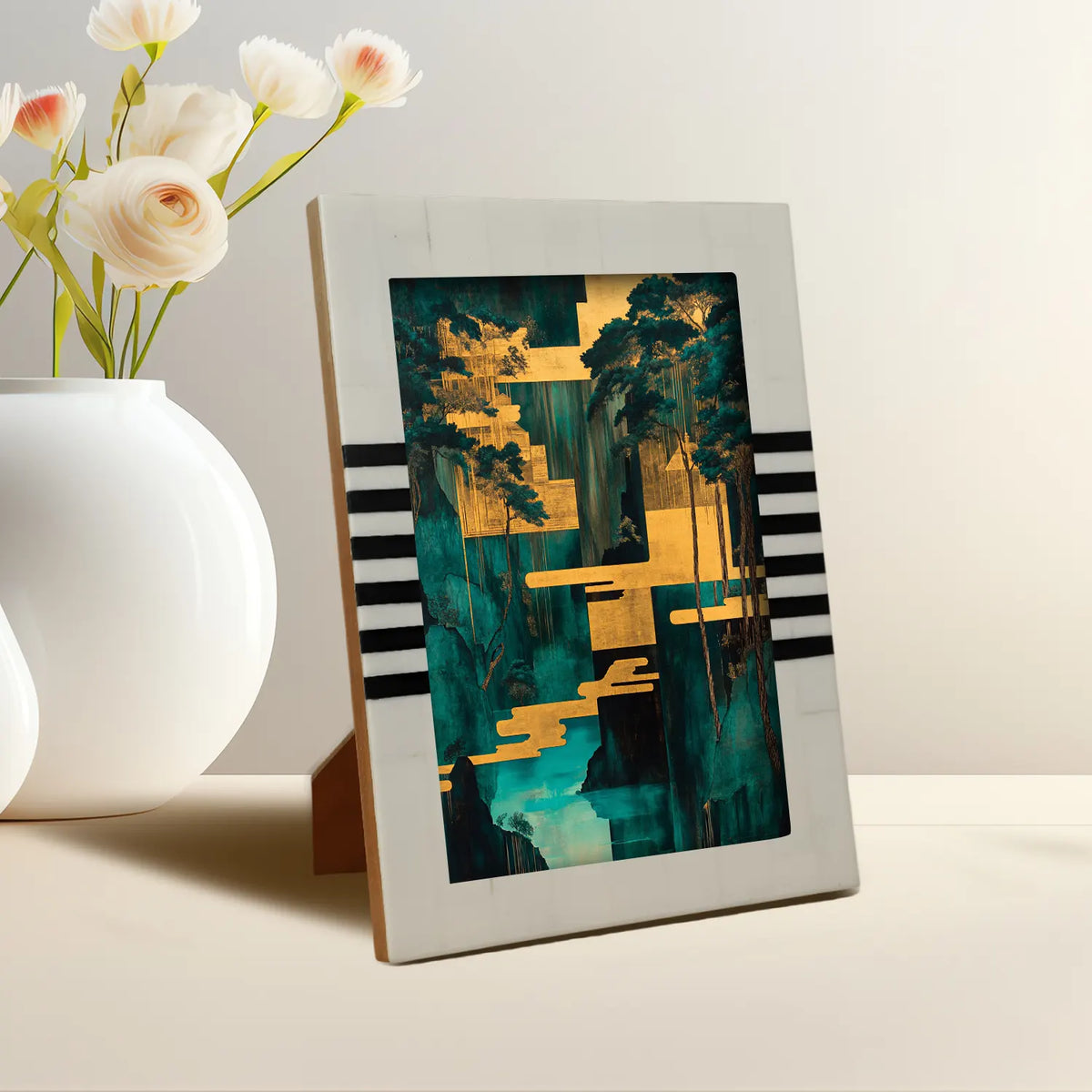 Contour Lado Black & White Picture Frame | 4x6 & 5x7 | Made to Order