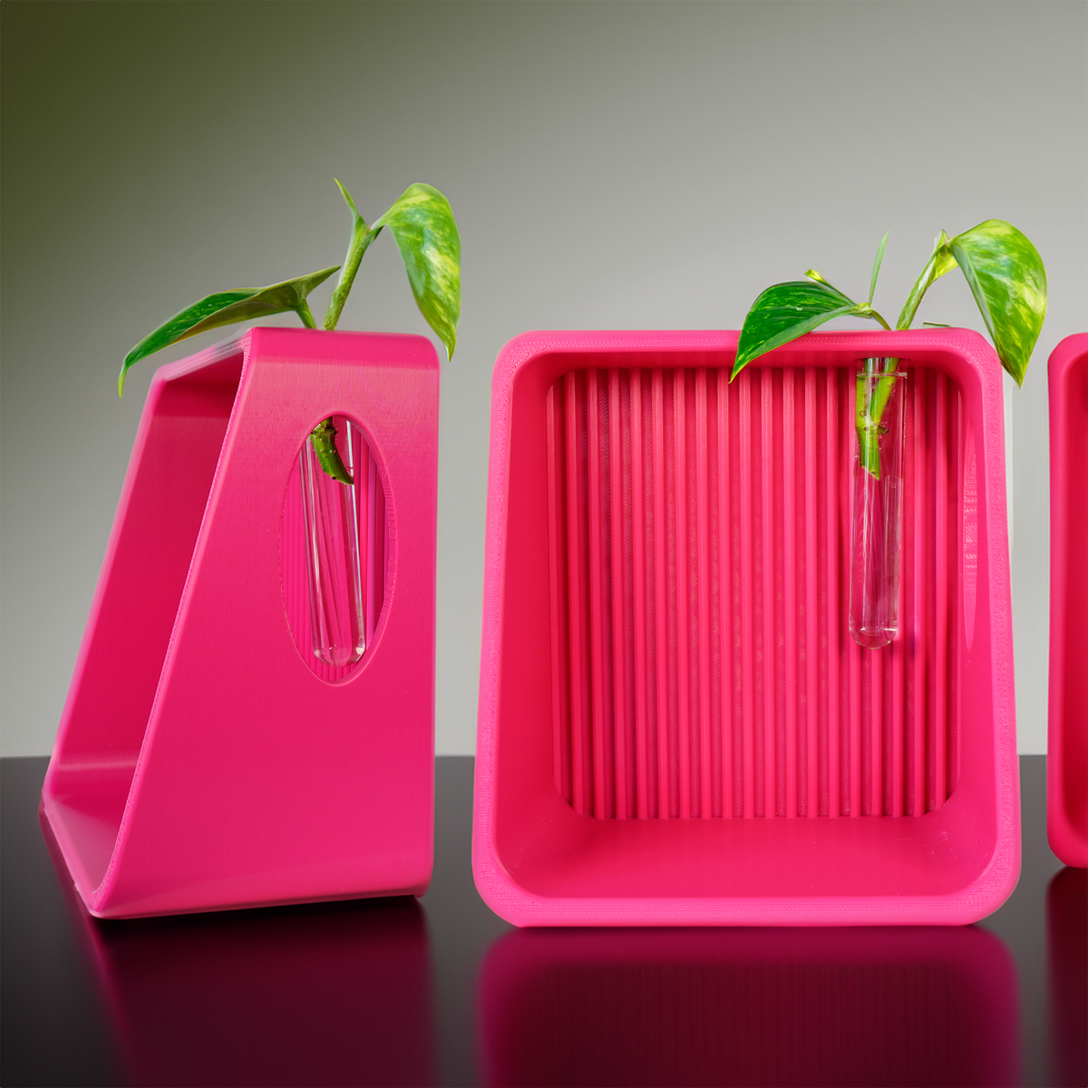Modern Ribbed Floating Wall Shelf