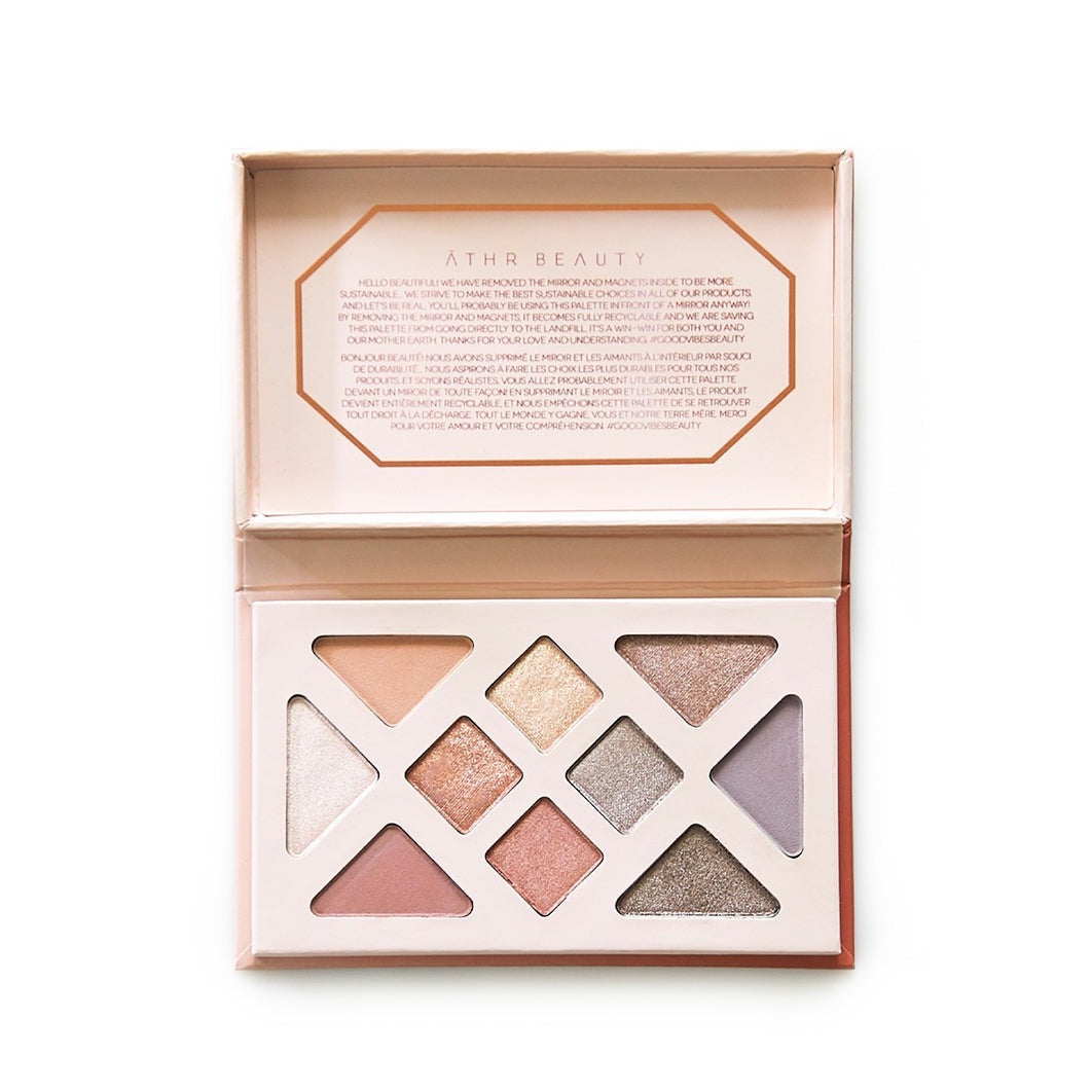 Rose quartz crystal eyeshadow palette