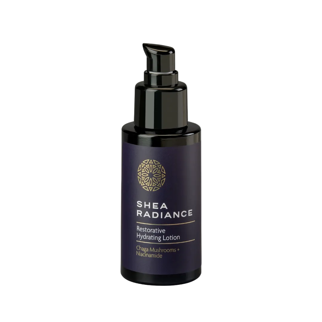 Restorative hydrating face lotion with chaga mushroom and niacinamide