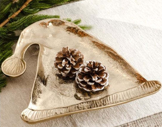Gold Christmas Serving Tray – 8.5"