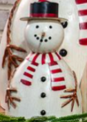 Metal Snowman with Hat – 4 Sizes