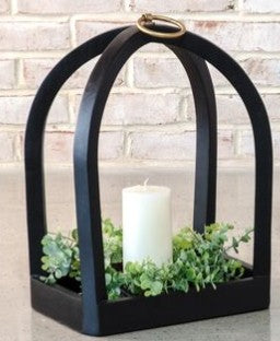 Black Wood Candle Lantern – Small or Large
