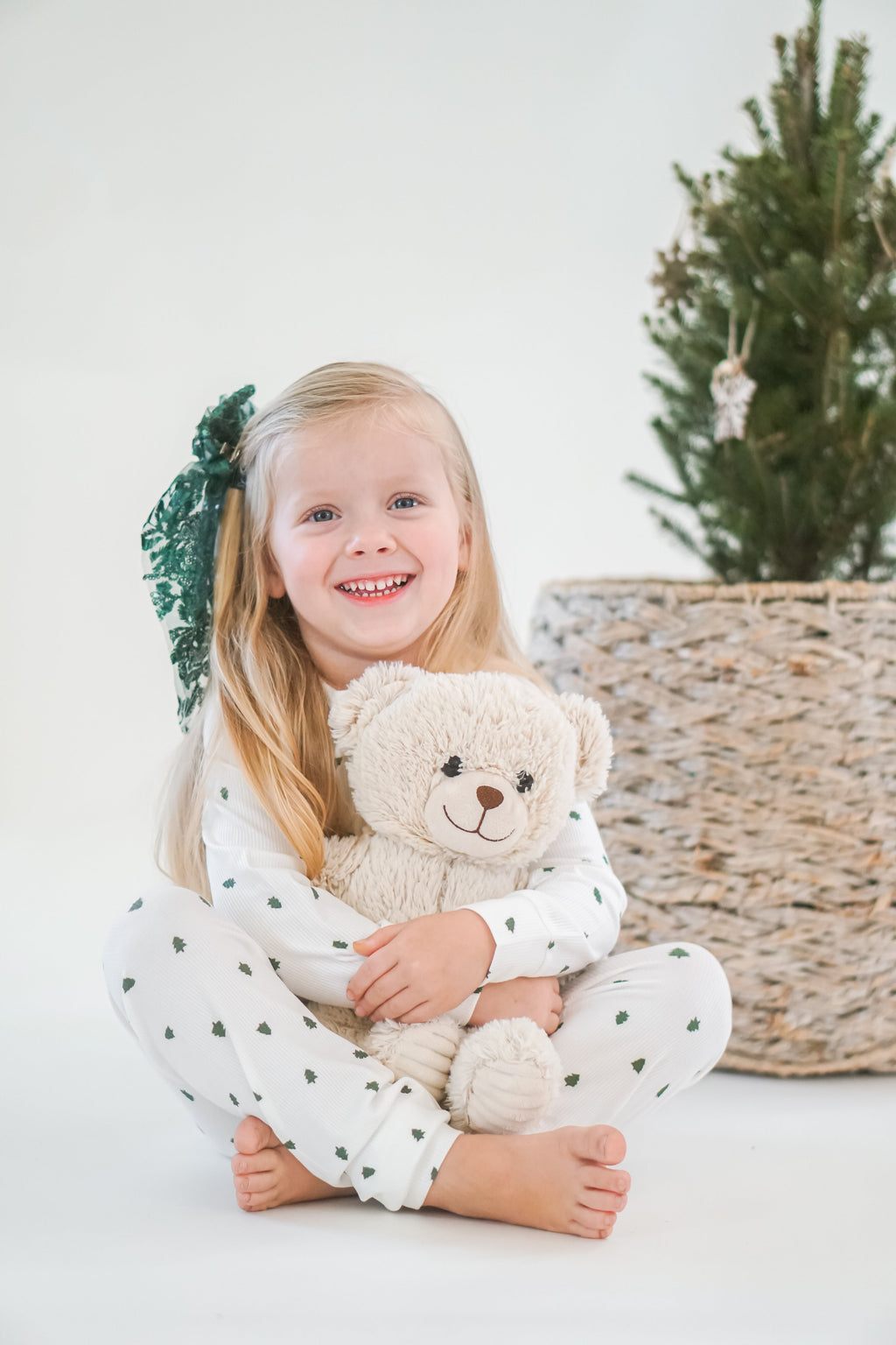 Tiny Trees Christmas Ribbed Bamboo 2pc Henley Pajamas