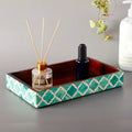 Green & White Moroccan Bone Inlay Vanity Tray | 10x6