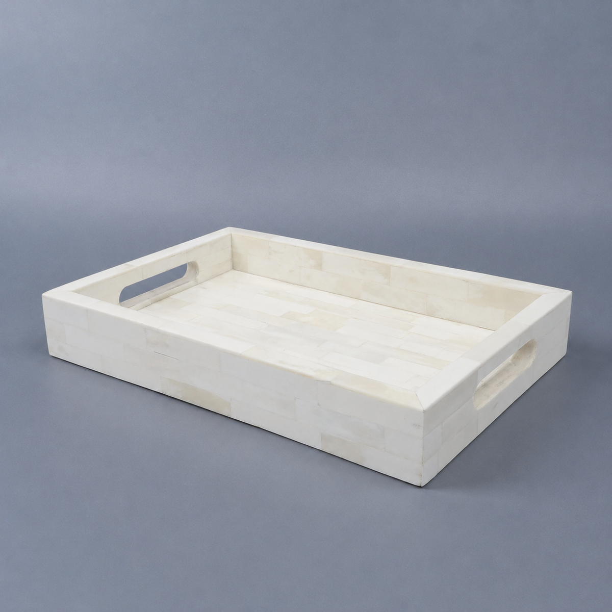 White Bone Inlay Decorative Tray | 11x17 & 12x12