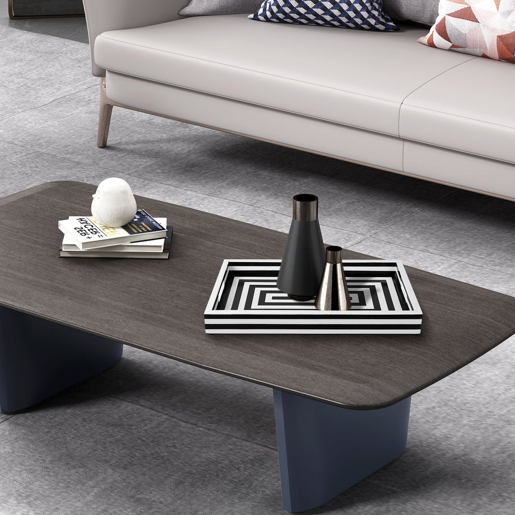 Black & White Concentric Inlay Tray | 11x17 & 12x12