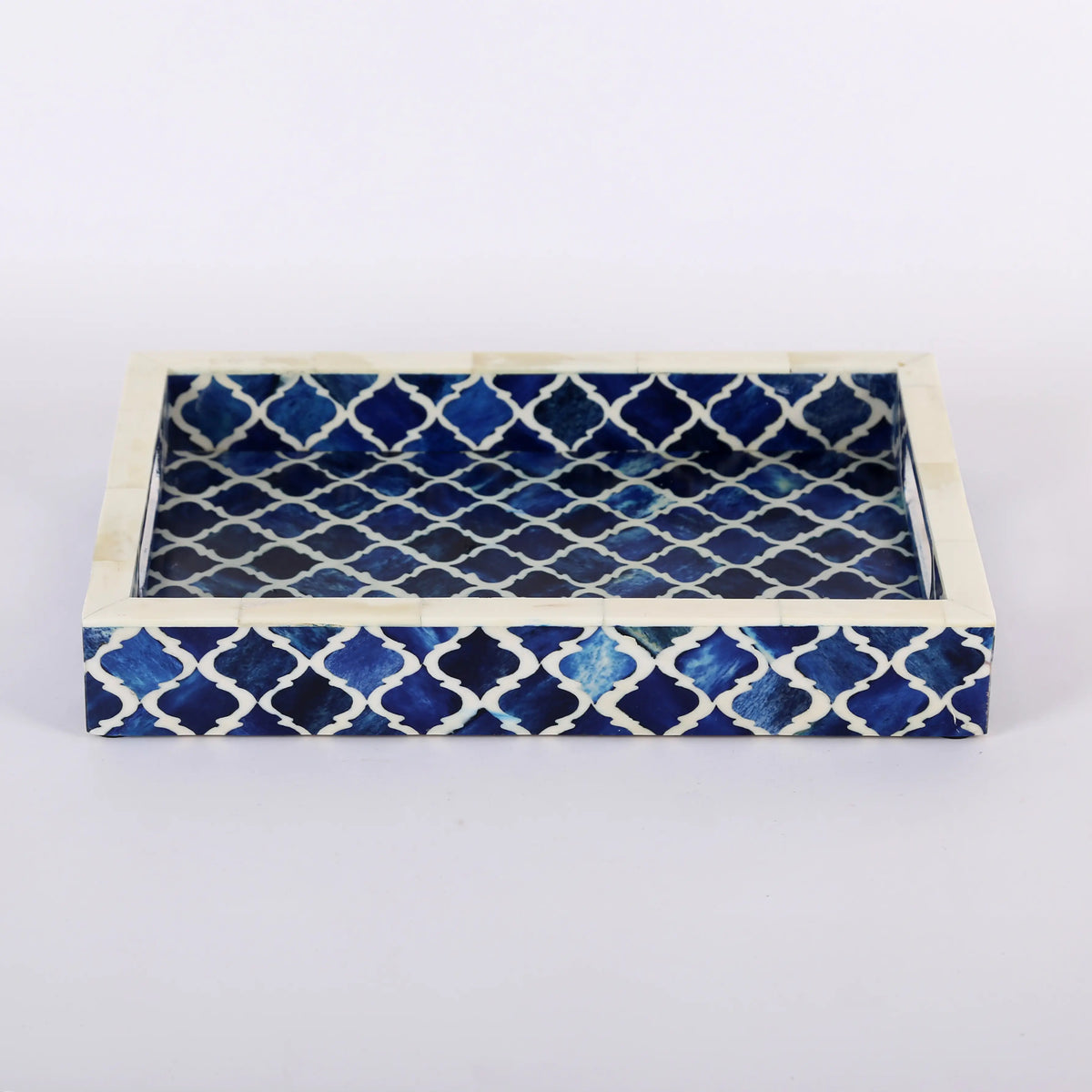 Moroccan Blue & White Decorative Tray | 3 Sizes