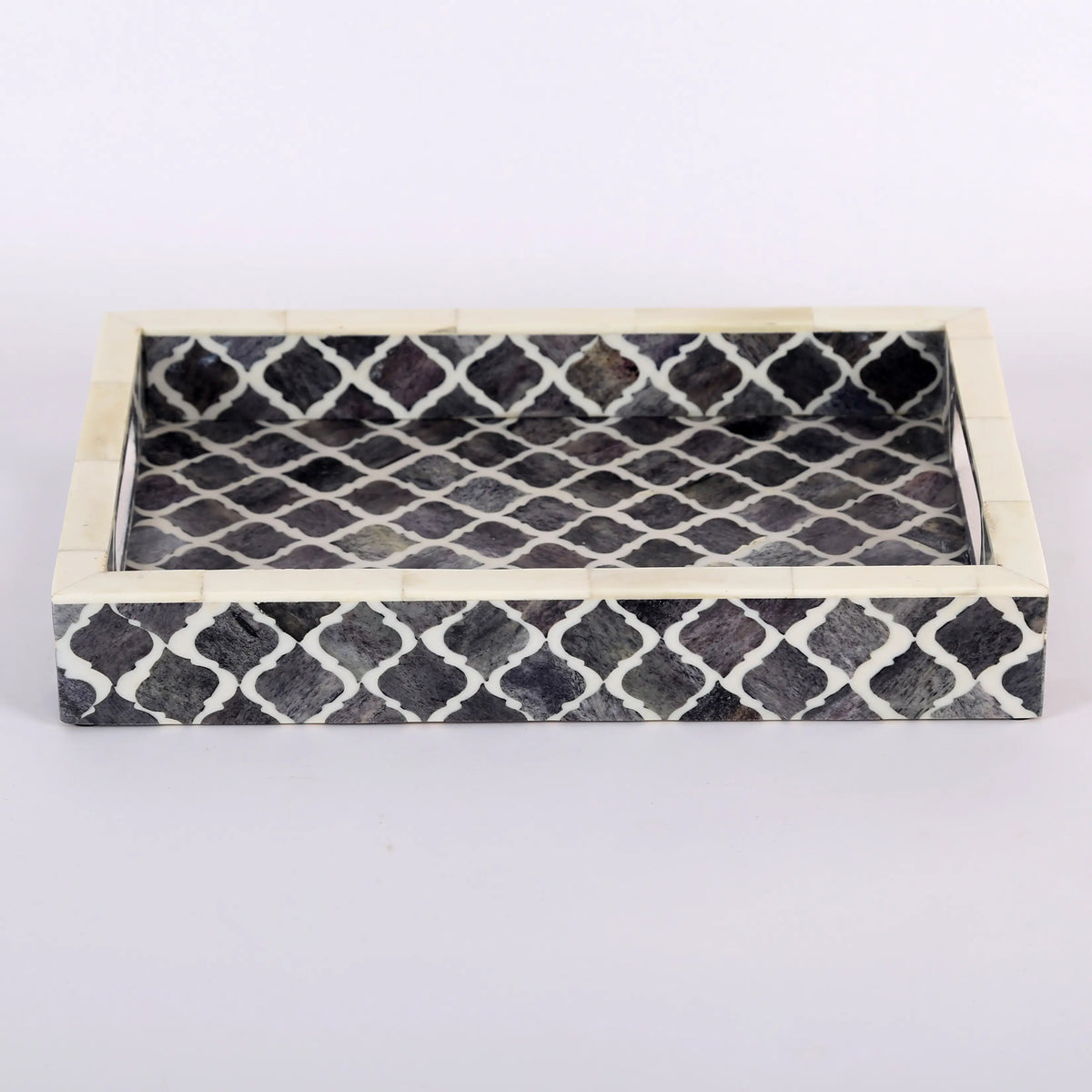 Moroccan Grey & White Decorative Tray | 3 Sizes