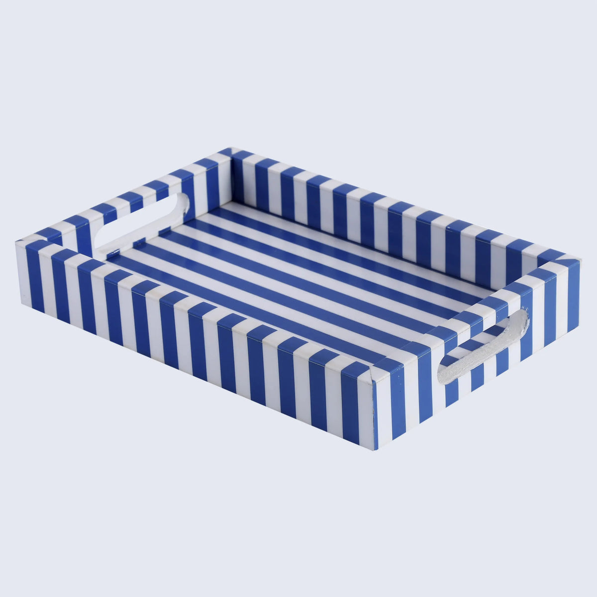 Riviera Elance Blue & White Resin Vanity Tray | 12x8