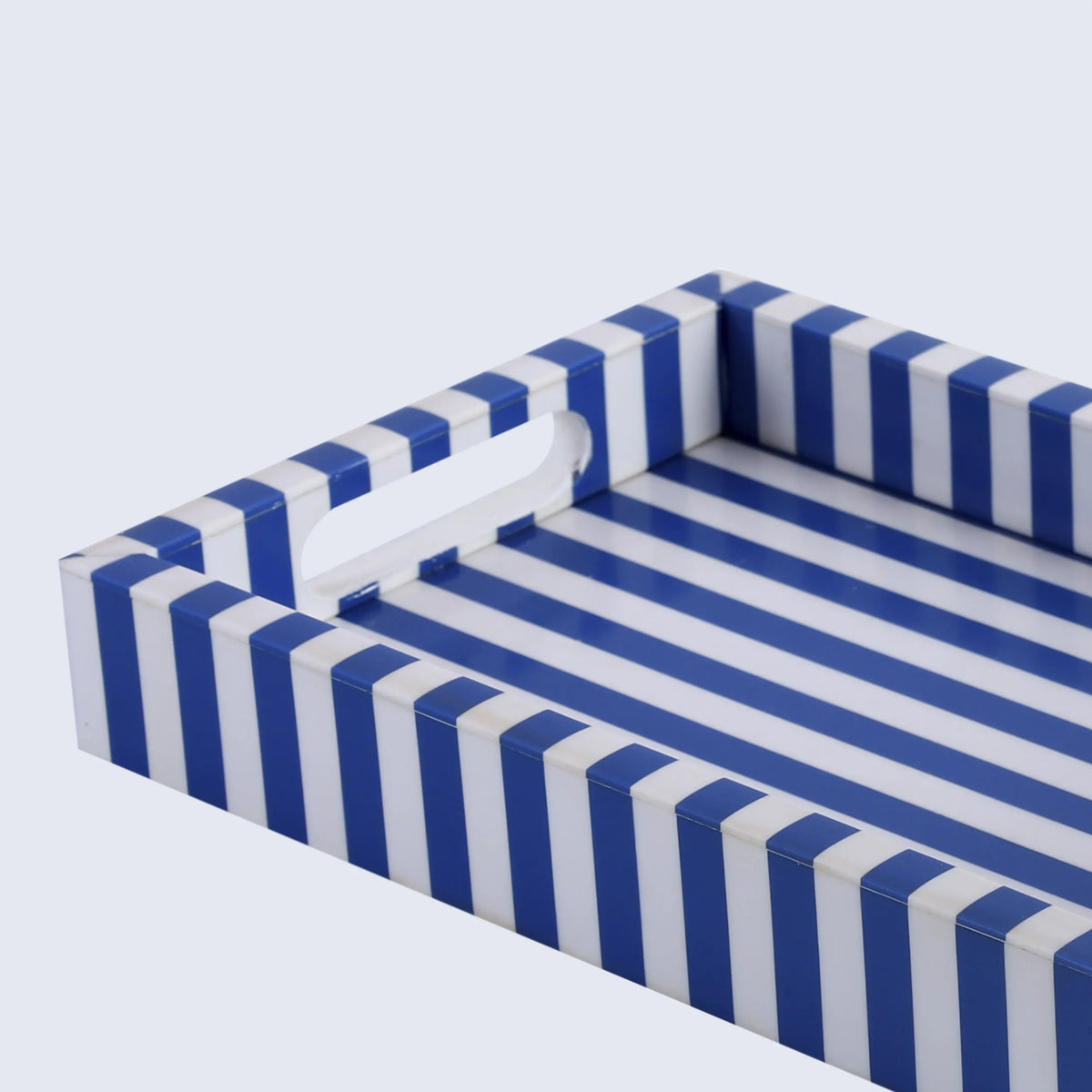 Riviera Elance Blue & White Resin Vanity Tray | 12x8