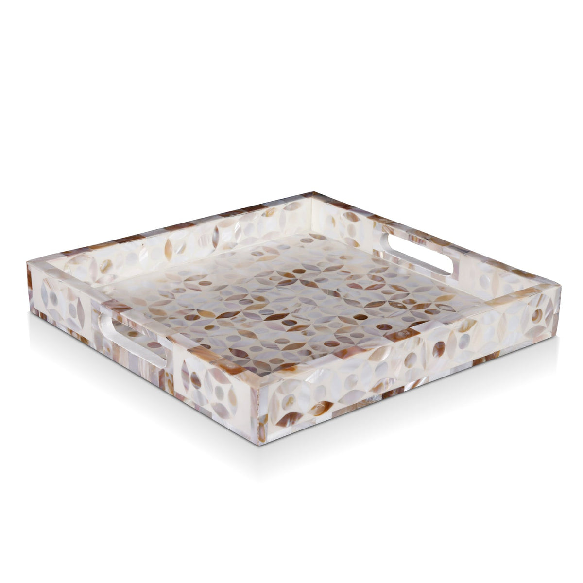 Discovery Jewel Mother of Pearl White Tray | 11x17 & 12x12
