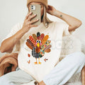 Thanksgiving Patchwork Turkey Graphic Tee