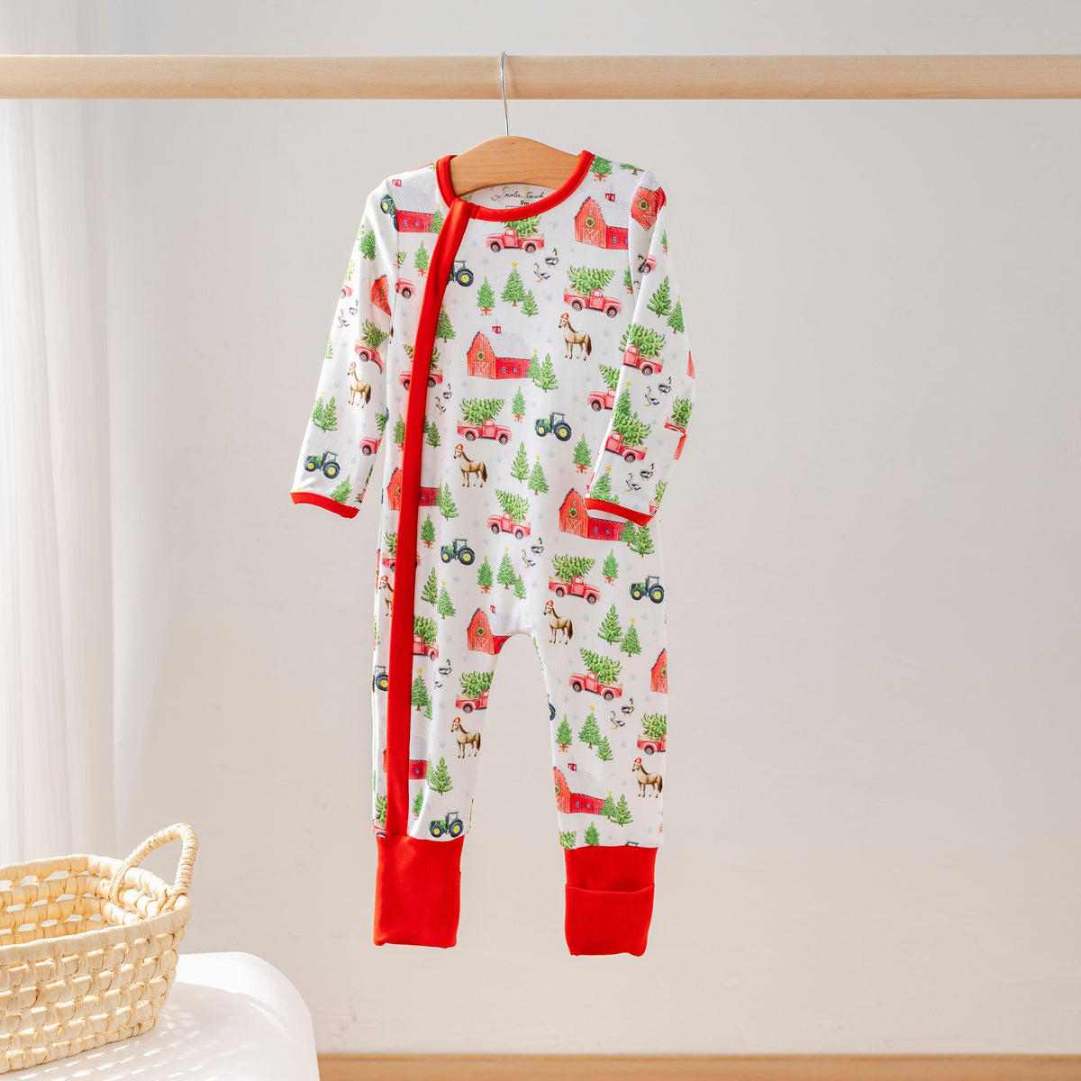 Kids Christmas Tree Farm Organic Cotton Pajamas