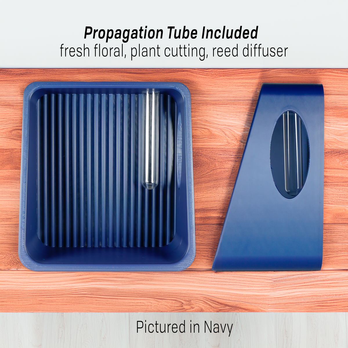 Modern Ribbed Floating Wall Shelf