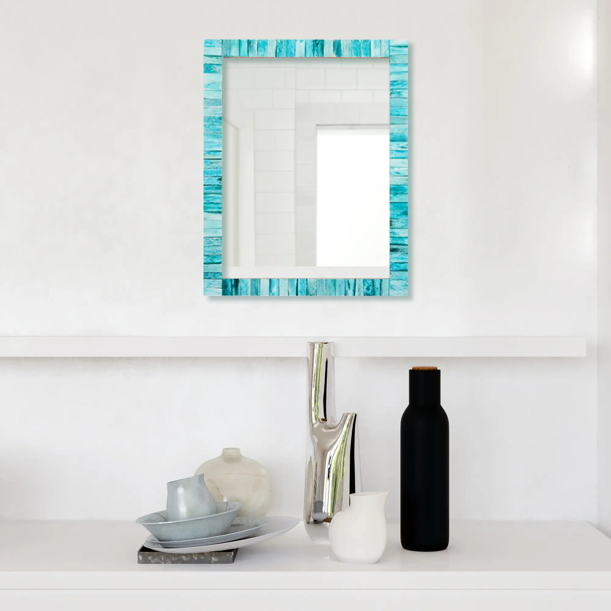 Classic Green Bone Inlay Wall Mirror | 4 Sizes | Made to Order