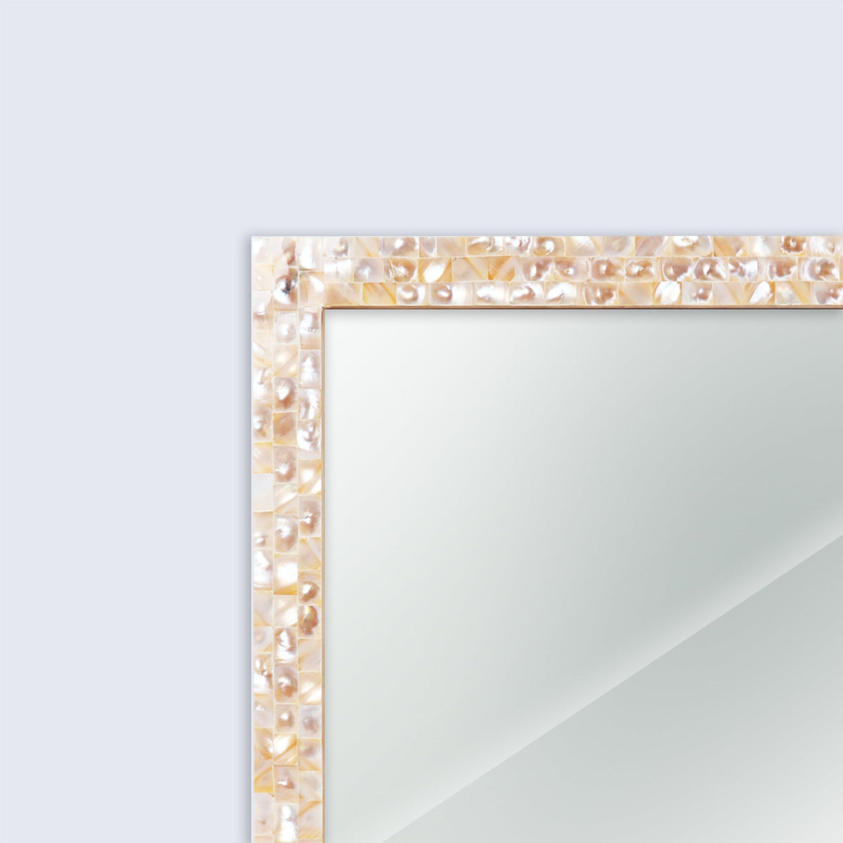 Mother of Pearl White Wall Mirror | 9 Sizes | Made to Order