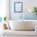 Moroccan Blue Bone & Resin Inlay Wall Mirror | 7 Sizes | Made to Order