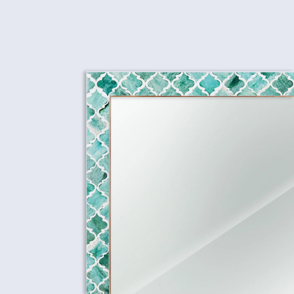 Moroccan Green Bone & Resin Inlay Wall Mirror | 4 Sizes | Made to Order