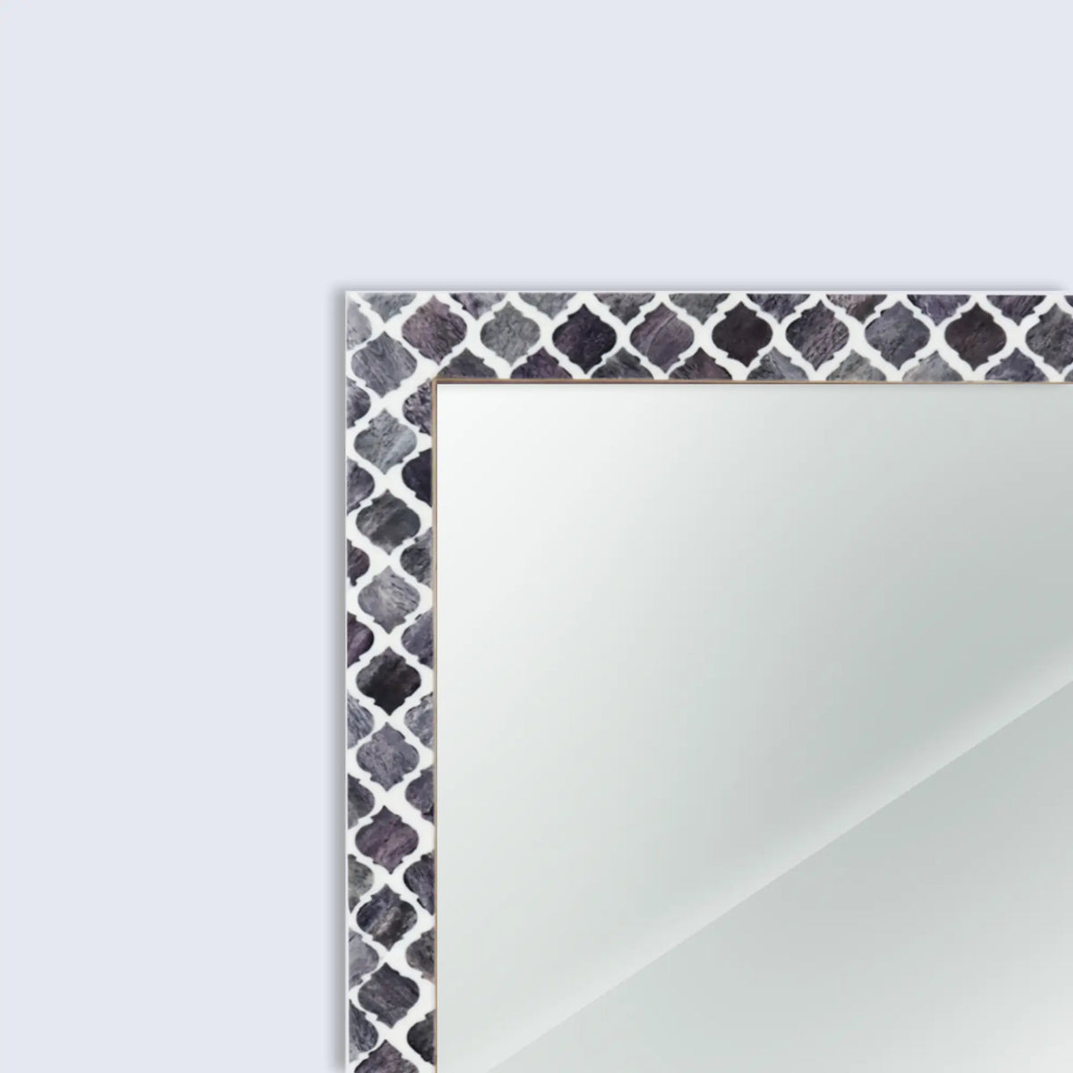 Moroccan Grey Bone & Resin Inlay Wall Mirror | 4 Sizes | Made to Order