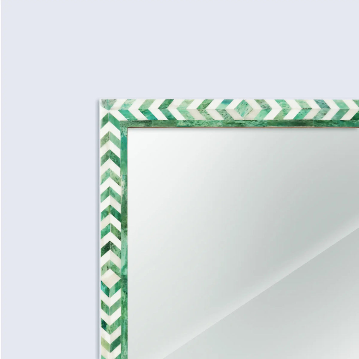 Taj Green Bone Inlay Wall Mirror | 4 Sizes | Made to Order
