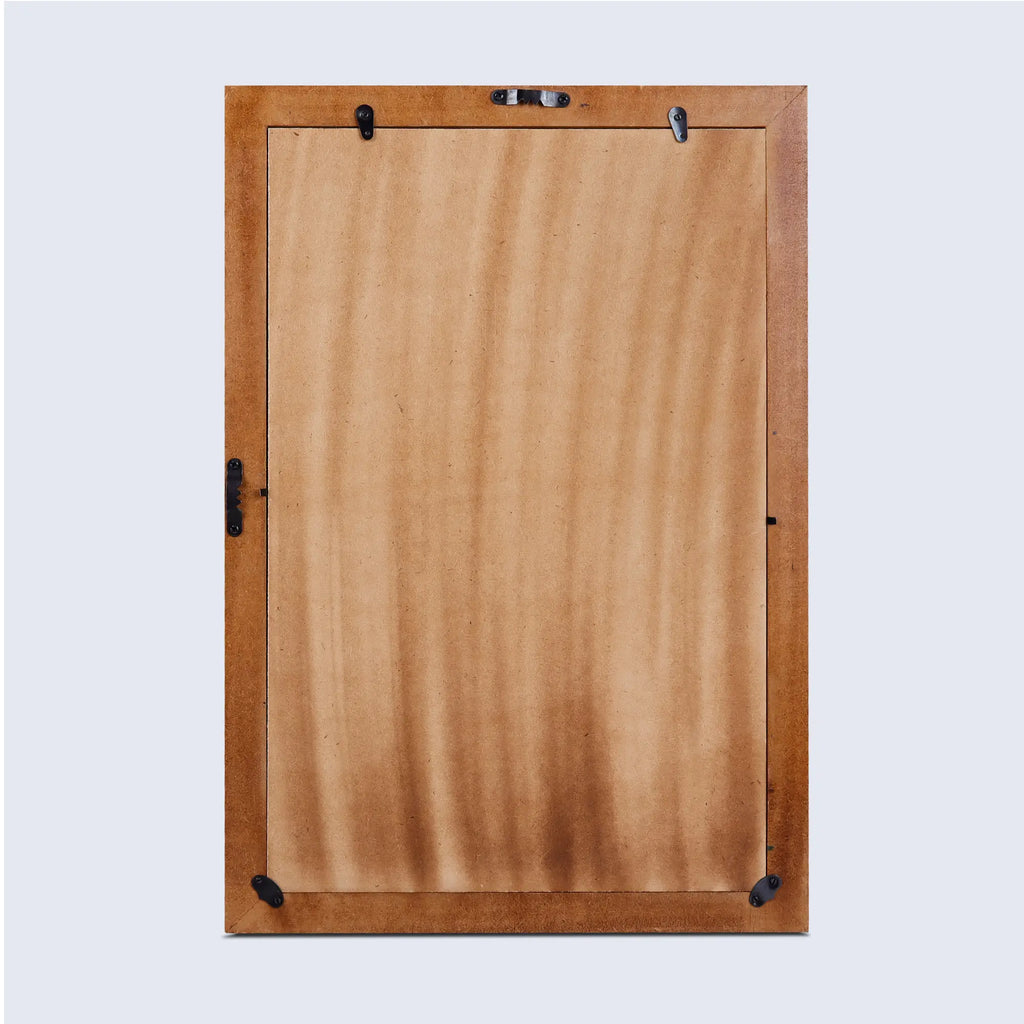 Chevron Brown & White Bone Inlay Wall Mirror | 4 Sizes | Made to Order