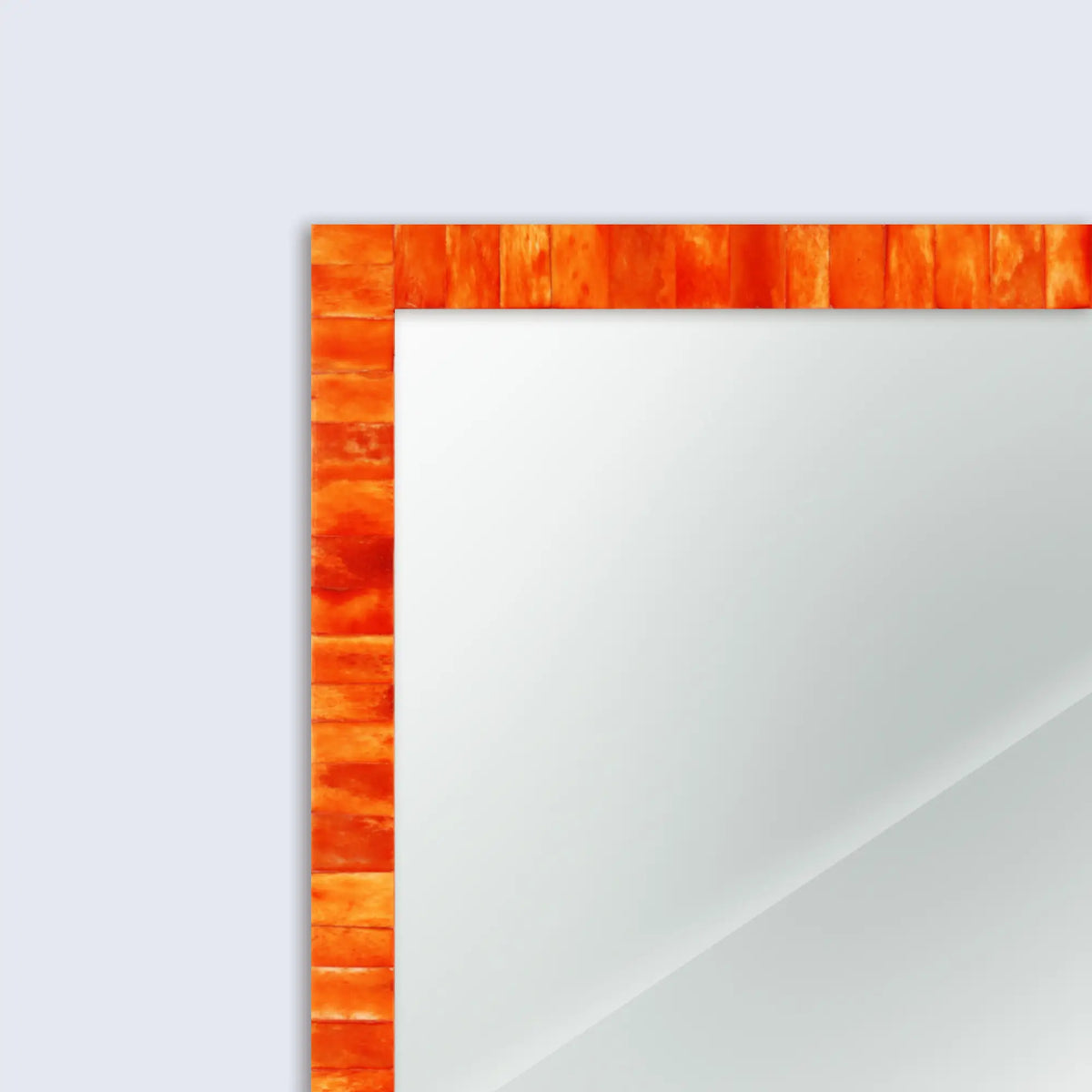 Classic Orange Bone Inlay Wall Mirror | 8 Sizes | Made to Order