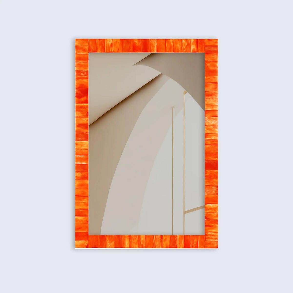 Classic Orange Bone Inlay Wall Mirror | 8 Sizes | Made to Order