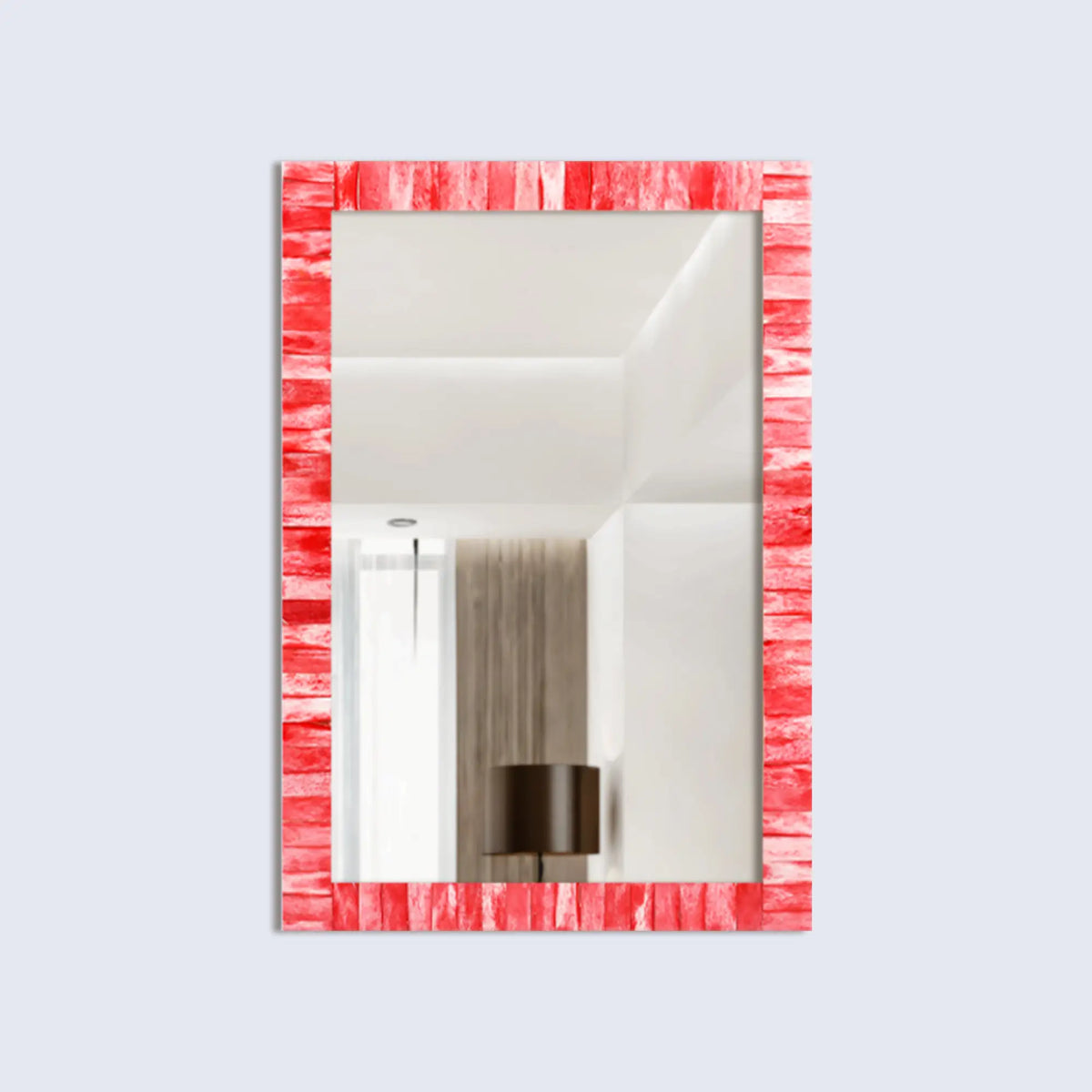 Classic Red Bone Inlay Wall Mirror | 5 Sizes | Made to Order