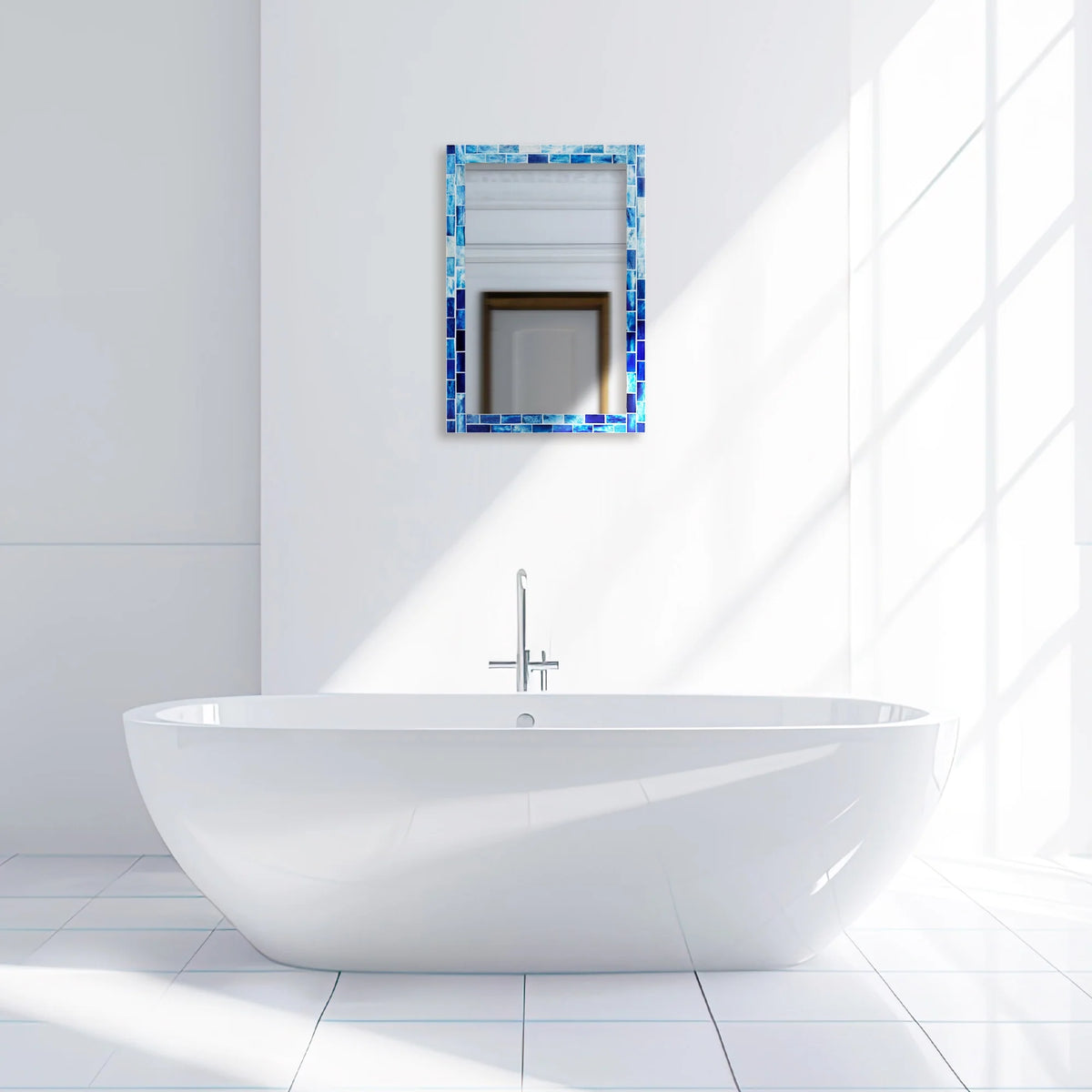 Indigo Bone Inlay Wall Mirror | 8 Sizes | Made to Order