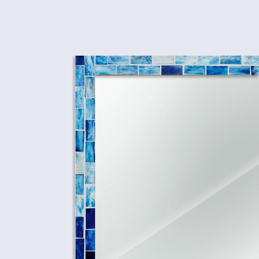 Indigo Bone Inlay Wall Mirror | 8 Sizes | Made to Order