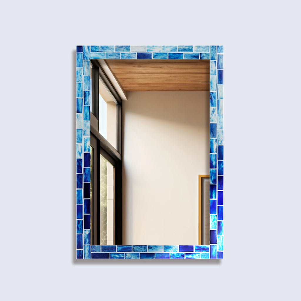 Indigo Bone Inlay Wall Mirror | 24x36 | Made to Order