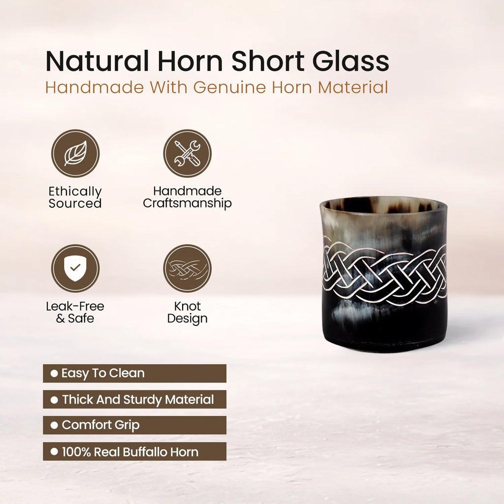 Knot Real Horn Shot Glasses | Set of 4, 8 or 12