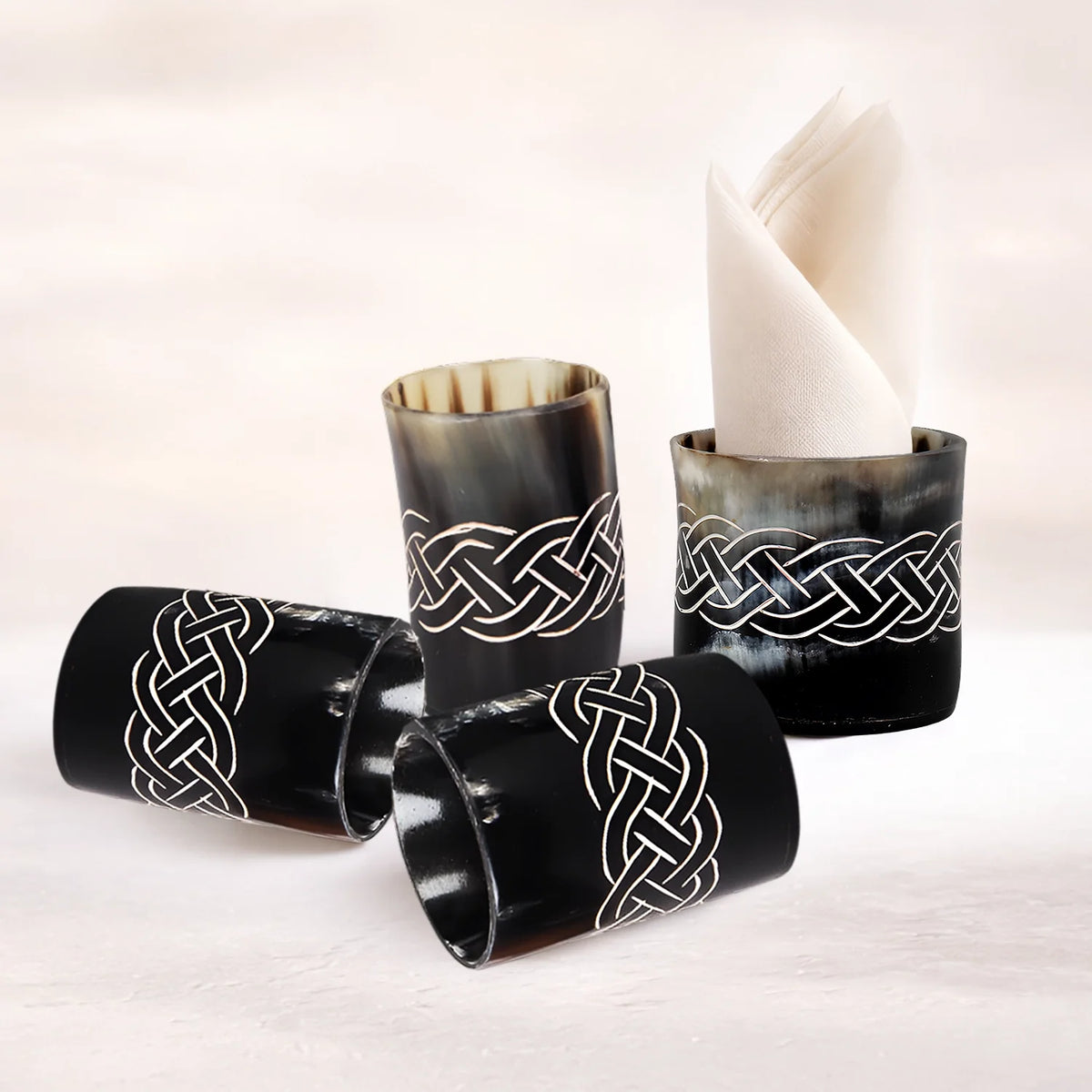 Knot Real Horn Shot Glasses | Set of 4, 8 or 12