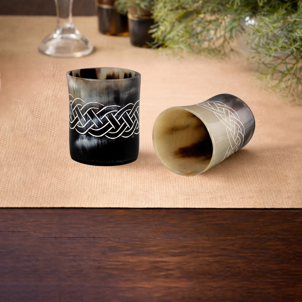 Knot Real Horn Shot Glasses | Set of 4, 8 or 12