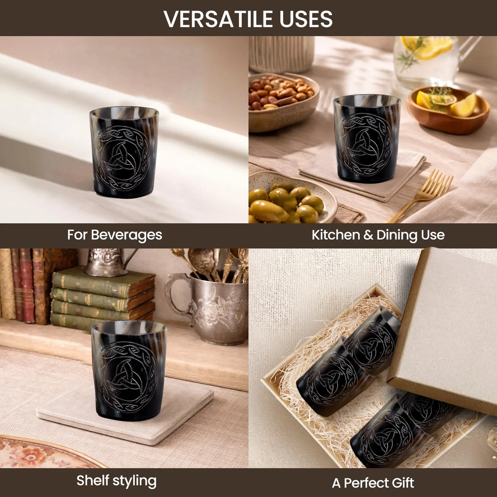 Eternal Real Horn Shot Glasses | Set of 4, 8 or 12