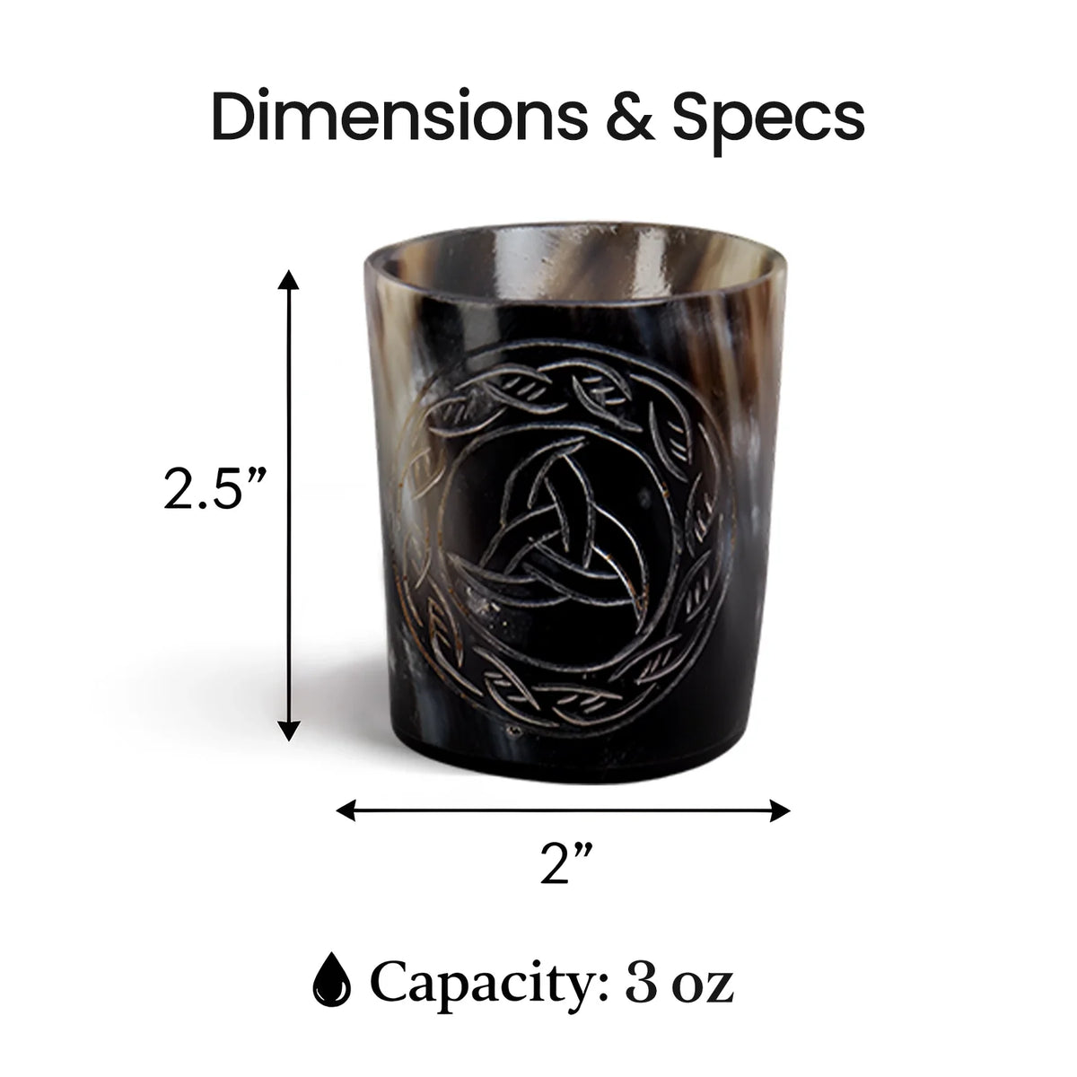 Eternal Real Horn Shot Glasses | Set of 4, 8 or 12