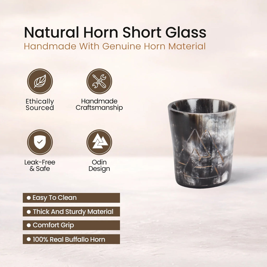 Odin Real Horn Shot Glasses | Set of 4, 8 or 12
