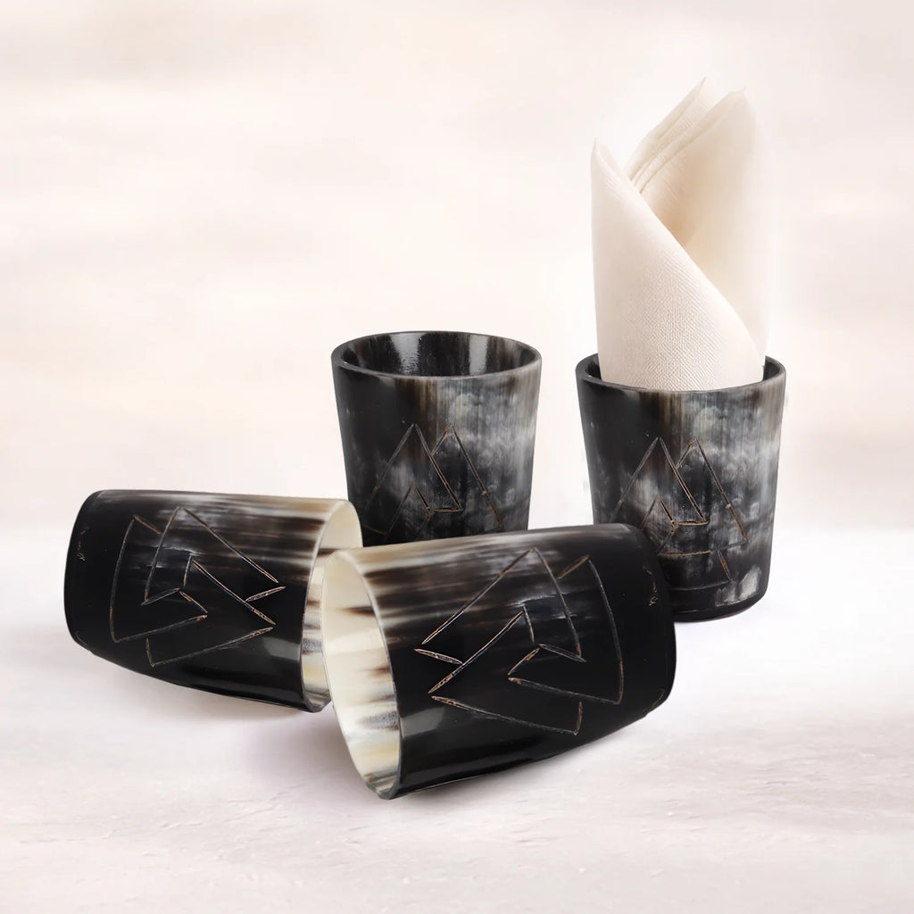 Odin Real Horn Shot Glasses | Set of 4, 8 or 12