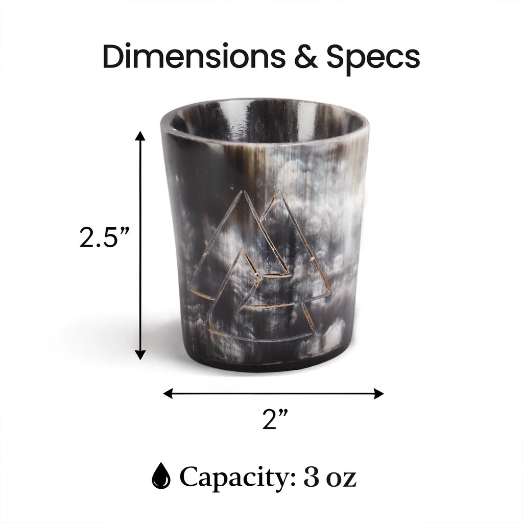 Odin Real Horn Shot Glasses | Set of 4, 8 or 12