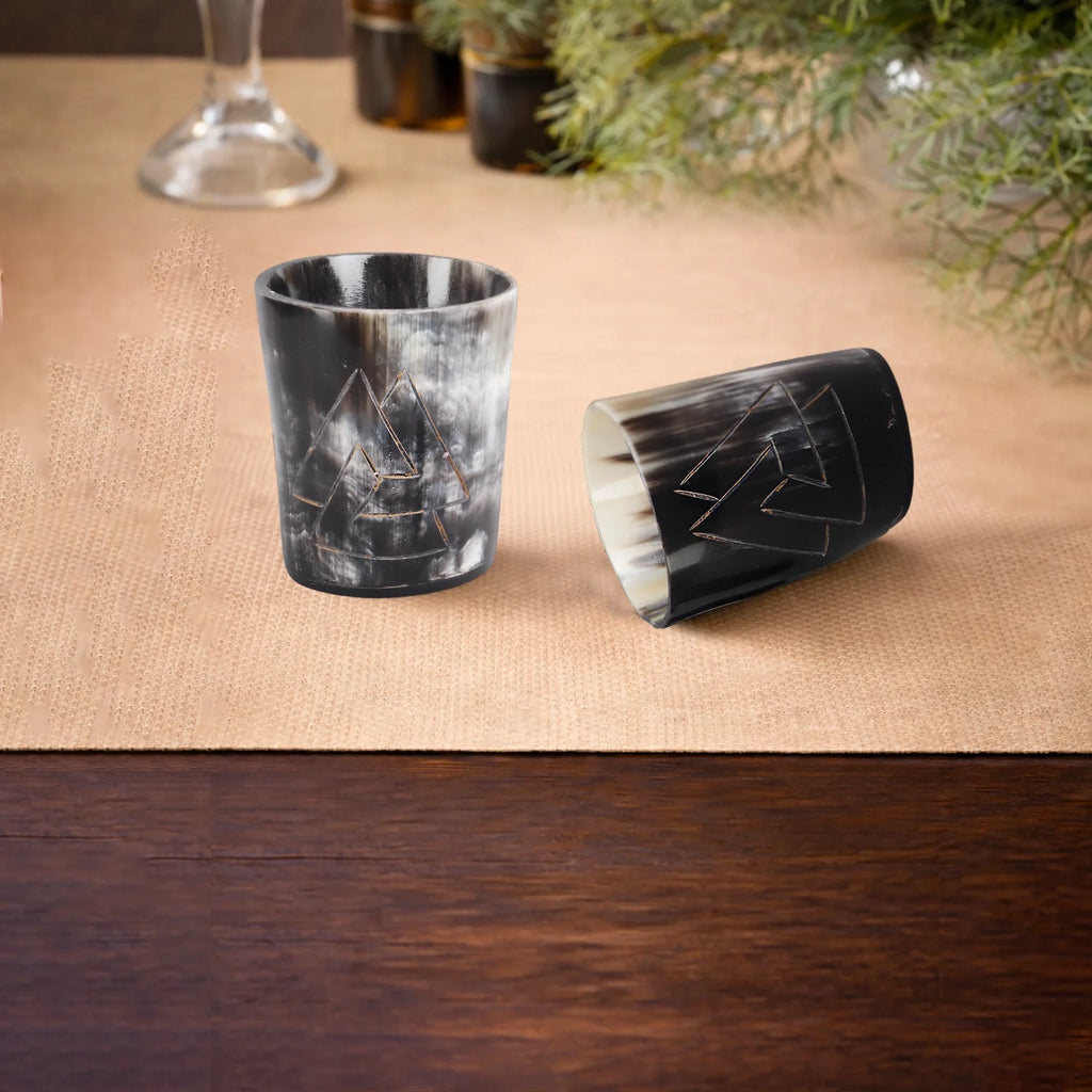 Odin Real Horn Shot Glasses | Set of 4, 8 or 12