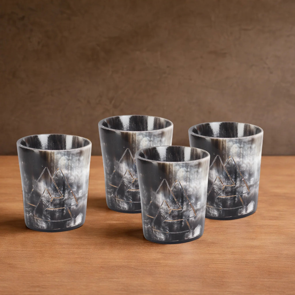 Odin Real Horn Shot Glasses | Set of 4, 8 or 12