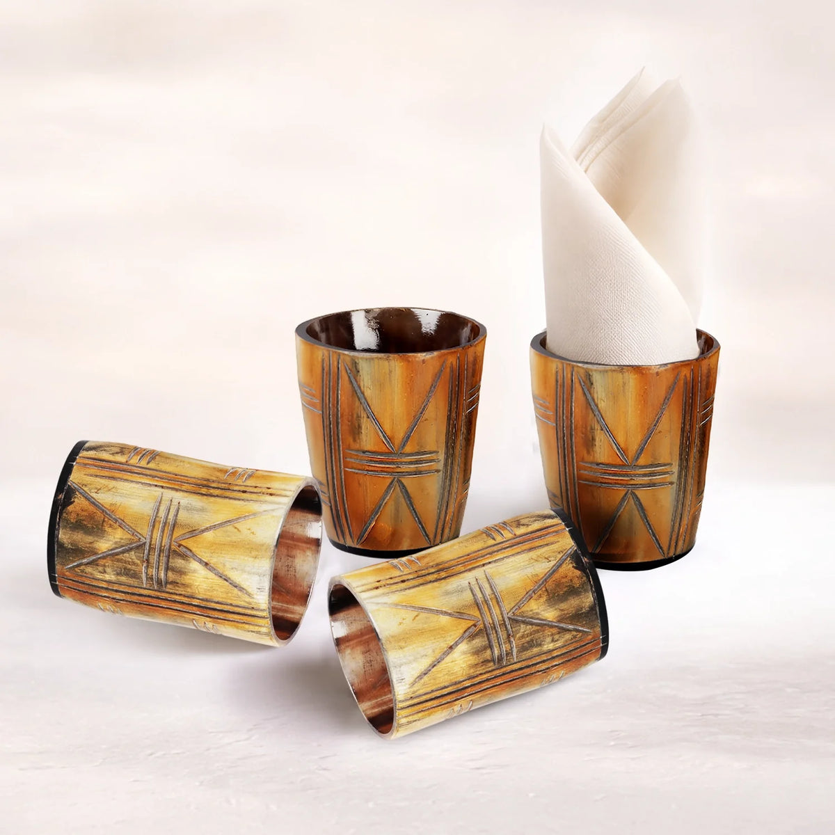 Crossroad Real Horn Shot Glasses | Set of 4, 8 or 12