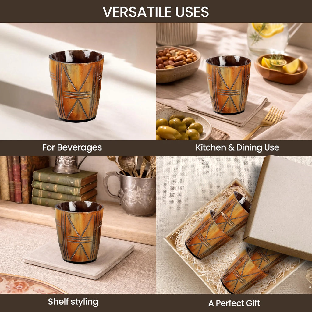 Crossroad Real Horn Shot Glasses | Set of 4, 8 or 12
