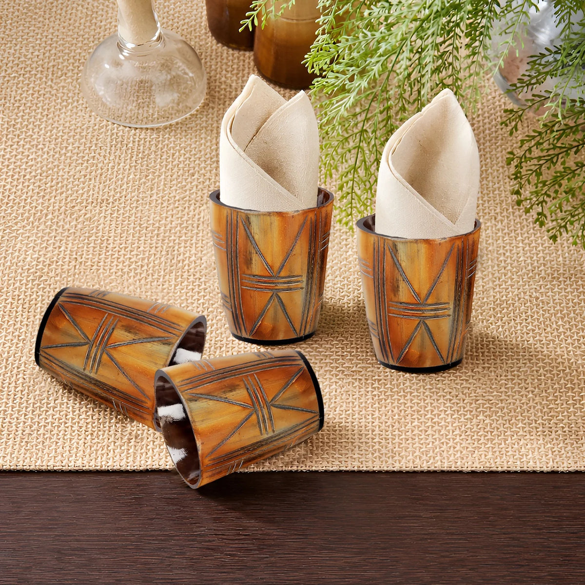 Crossroad Real Horn Shot Glasses | Set of 4, 8 or 12