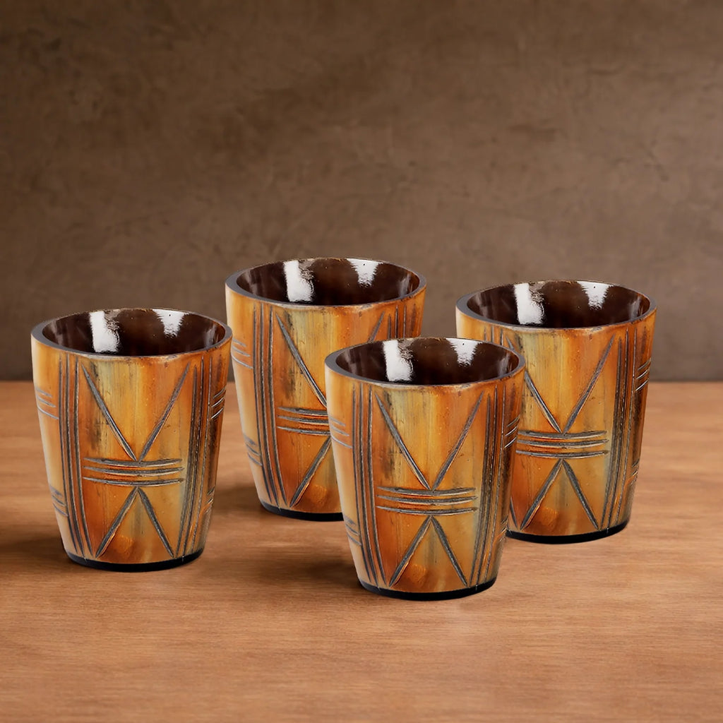 Crossroad Real Horn Shot Glasses | Set of 4, 8 or 12