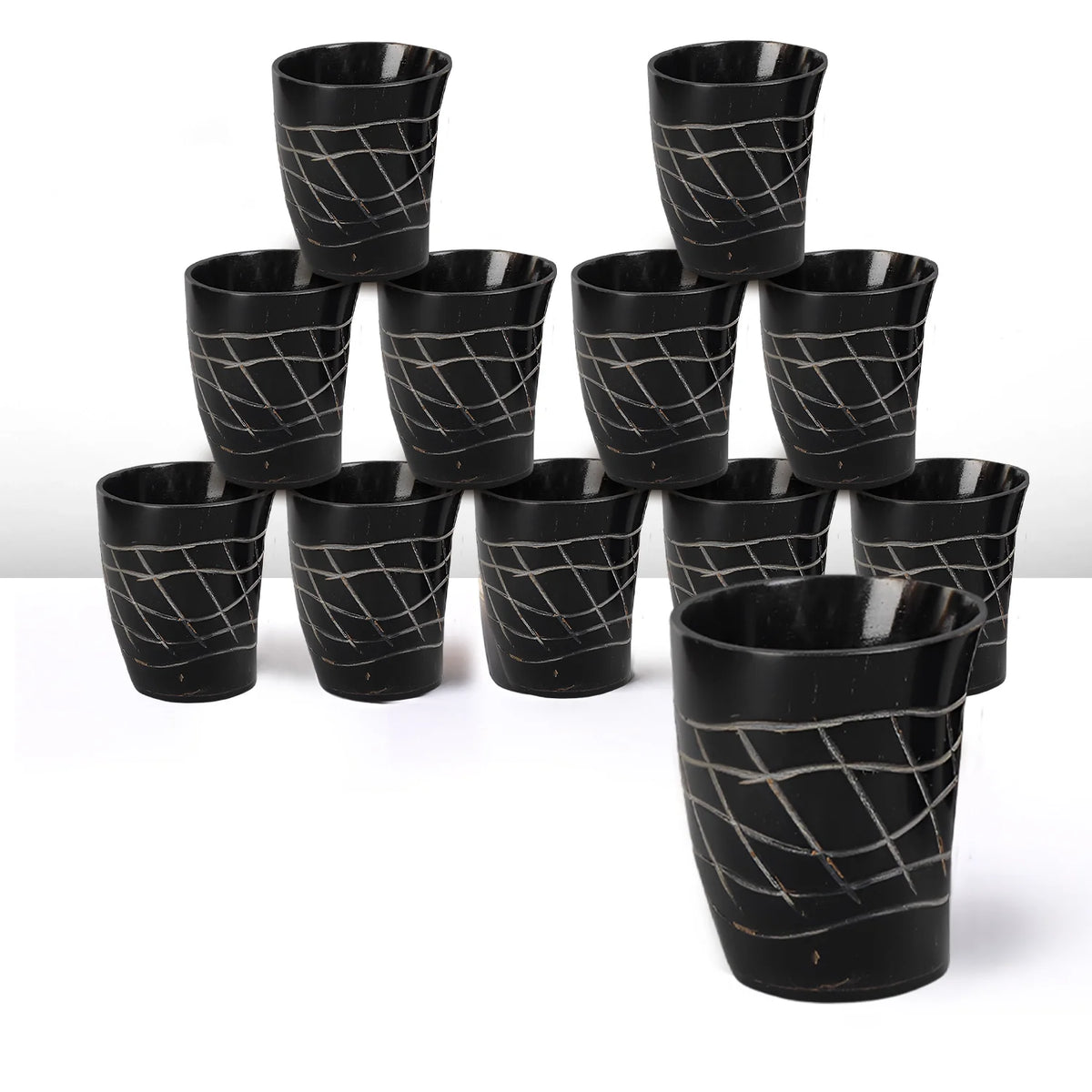 Web Real Horn Shot Glasses | Set of 4, 8 or 12