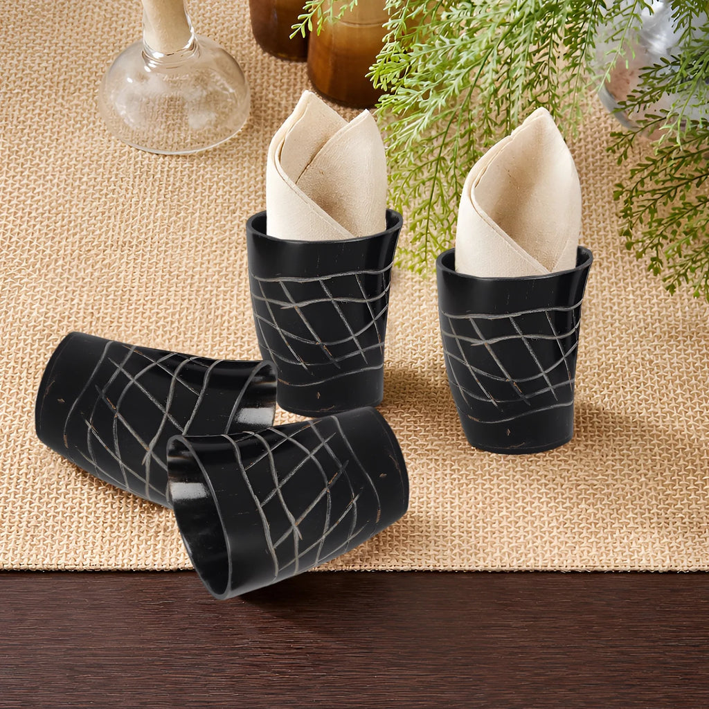 Web Real Horn Shot Glasses | Set of 4, 8 or 12