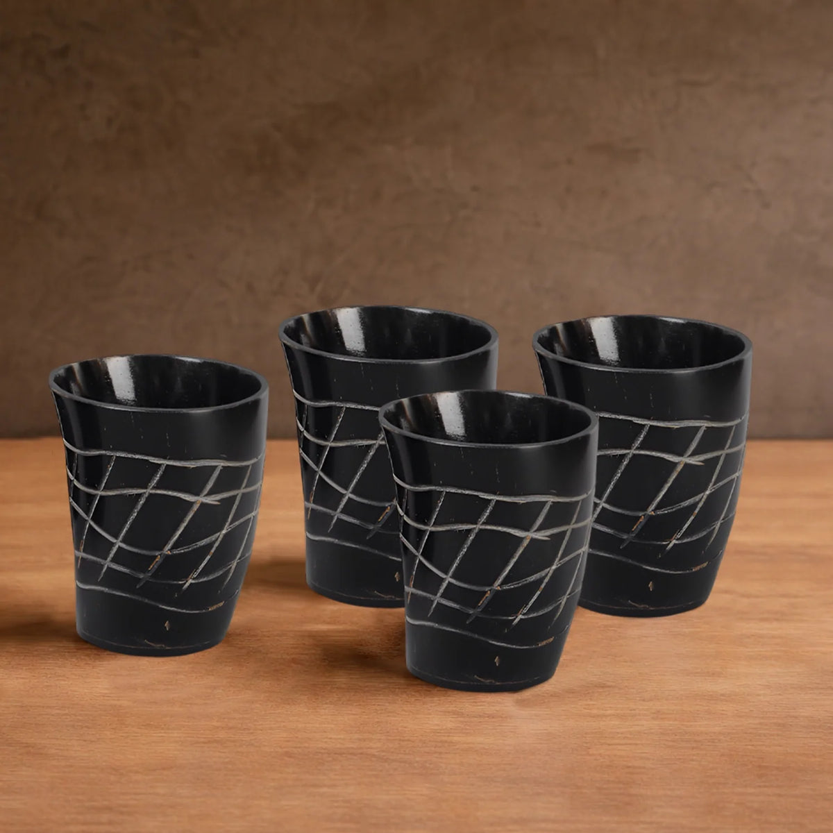 Web Real Horn Shot Glasses | Set of 4, 8 or 12