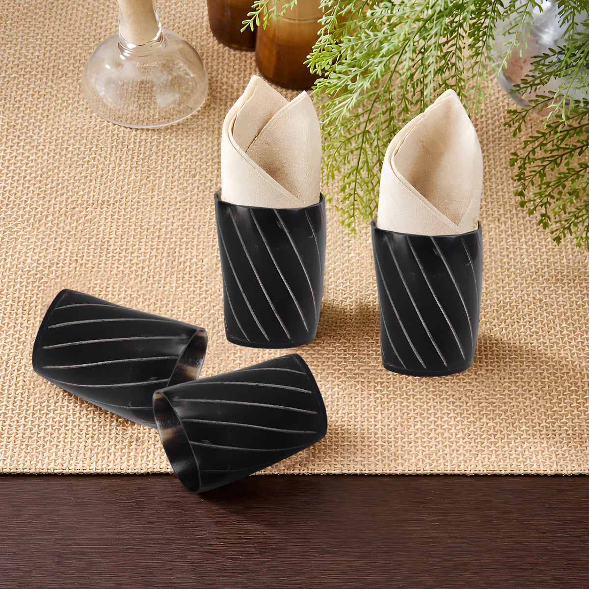 Twist Real Horn Shot Glasses | Set of 4, 8 or 12